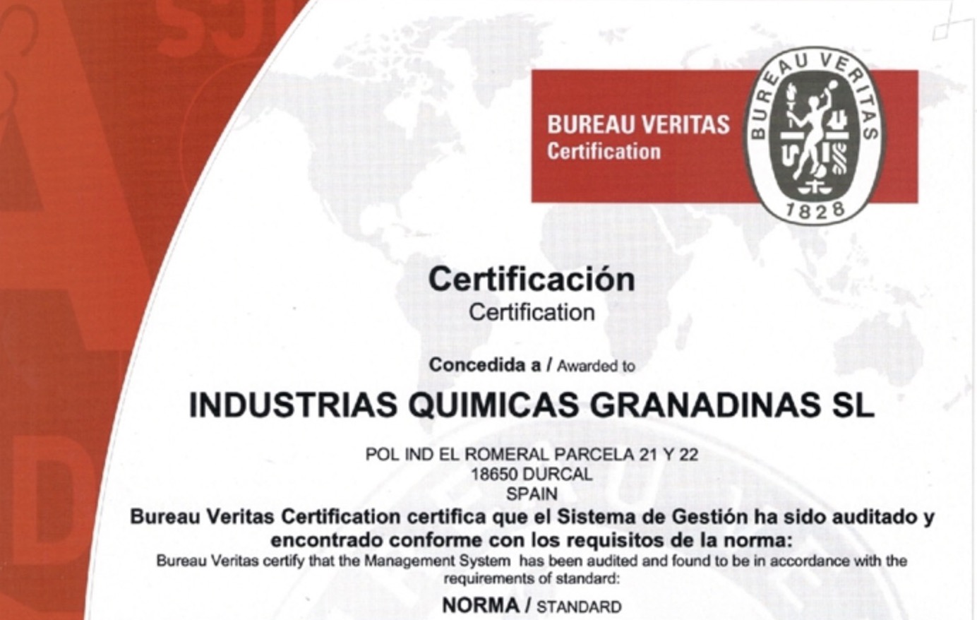 Certificado ISO 9901 IQG